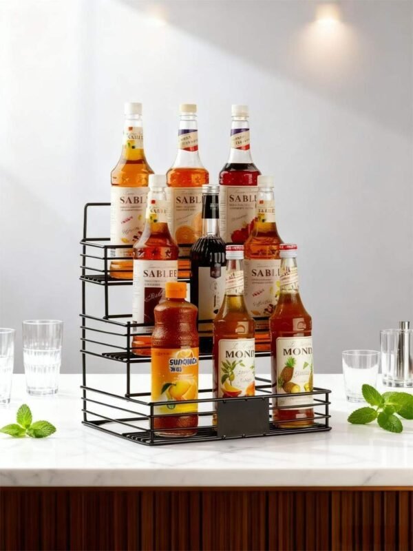 Acrylic or Iron Syrup Bottle Rack
