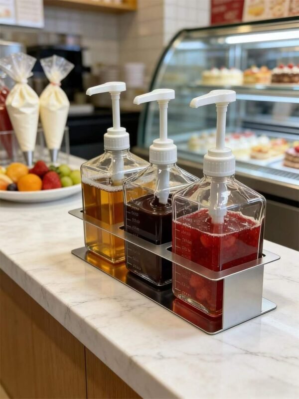 Acrylic or Iron Syrup Bottle Rack