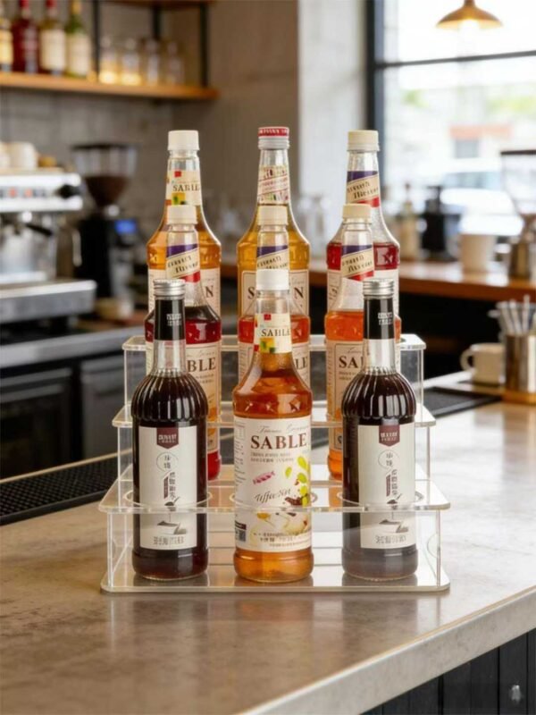 Acrylic or Iron Syrup Bottle Rack