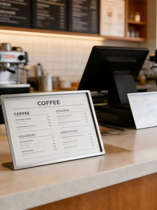 Acrylic or Stainless Steel Desktop display card