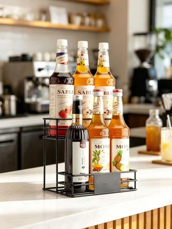 果露架 Acrylic or Iron Syrup Bottle Rack