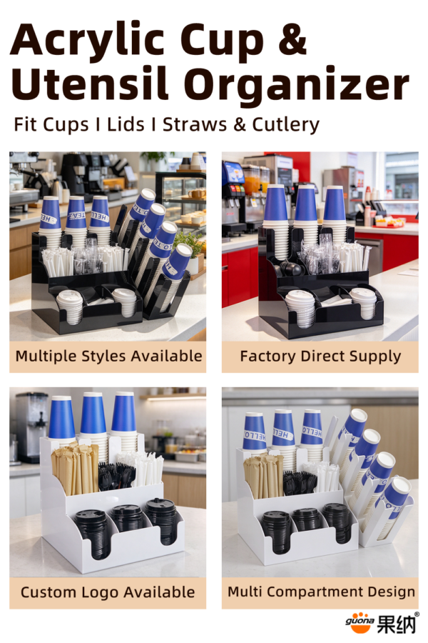 9-Compartment Cup & Lid Organizer