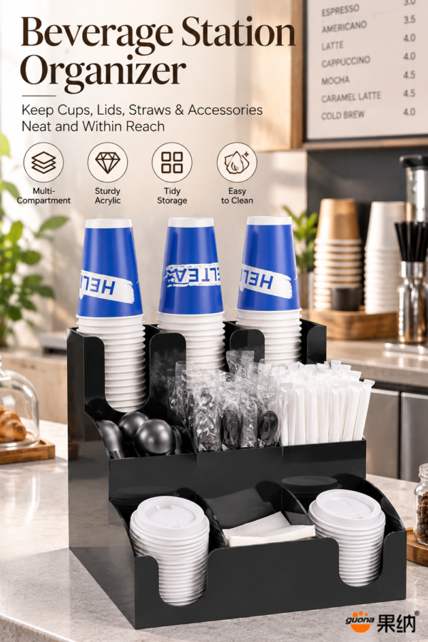 9-Compartment Cup & Lid Organizer