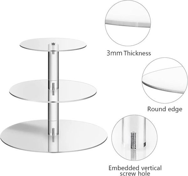 三层圆2 Acrylic Dessert Tower Holder Display