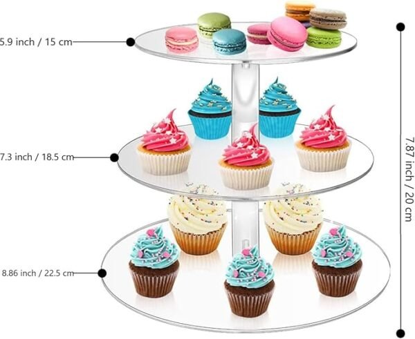 三层圆3 Acrylic Dessert Tower Holder Display