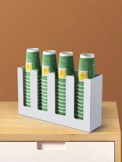1-3 4-Compartment Countertop Cup Dispenser