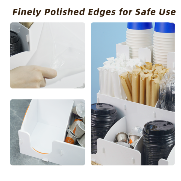 2 Detachable 3-Tier Coffee Bar Organizer | Tool-Free Assembly