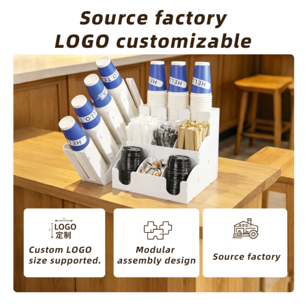 3 Detachable 3-Tier Coffee Bar Organizer | Tool-Free Assembly