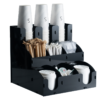 5 Detachable Coffee Condiment Station Organizer — Cups, Lids, Straws, Sugar & Sachets in One