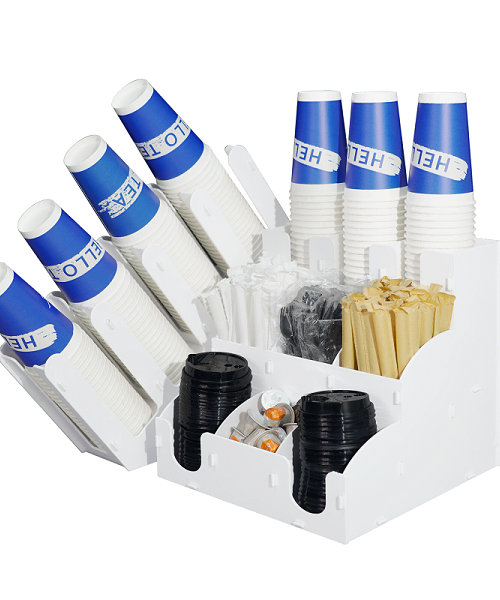 9 Detachable 3-Tier Coffee Bar Organizer | Tool-Free Assembly