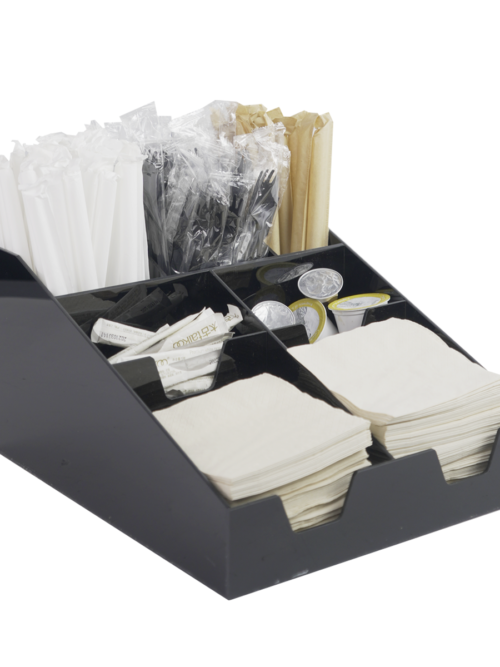 Multi-tier coffee and milk tea counter organizers